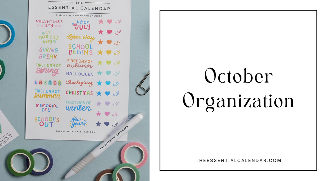 October Organization: How to Keep Your Family Calendar Tidy and Up-to-Date