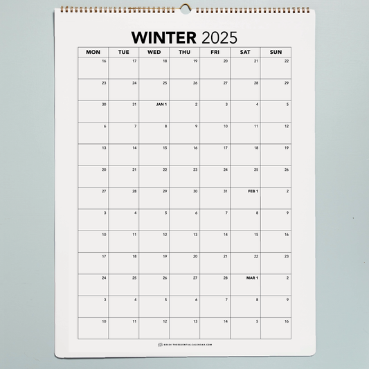 2025 Monday-start Bound Calendar