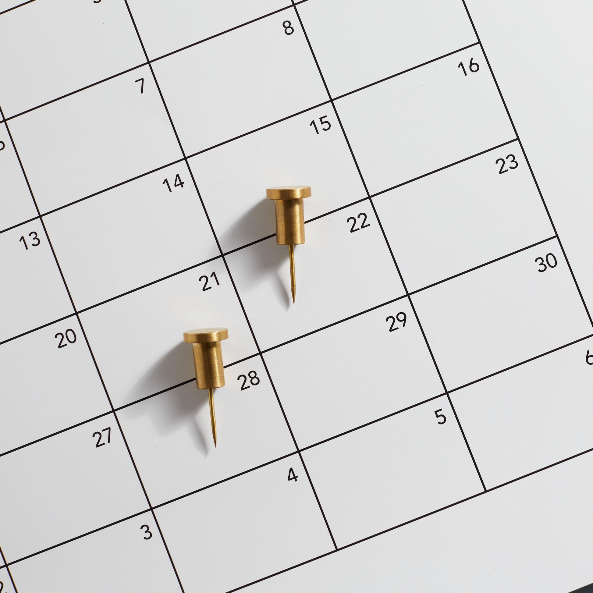 Oversized Brass Push Pin – The Essential Calendar